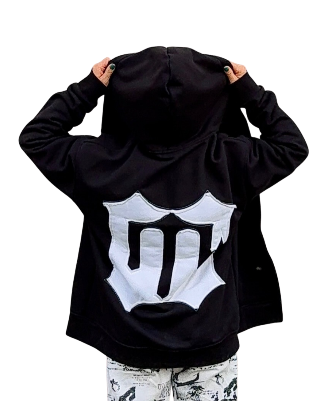 Heavy Cotton Zip-up Hoodie (Black)