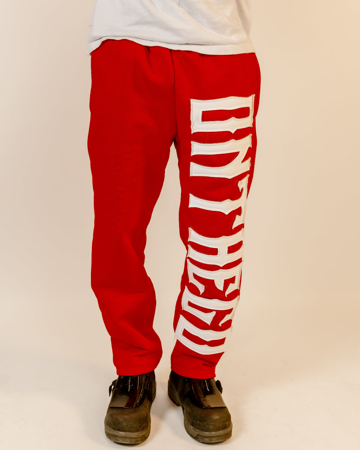 RED LOGO SWEATPANTS