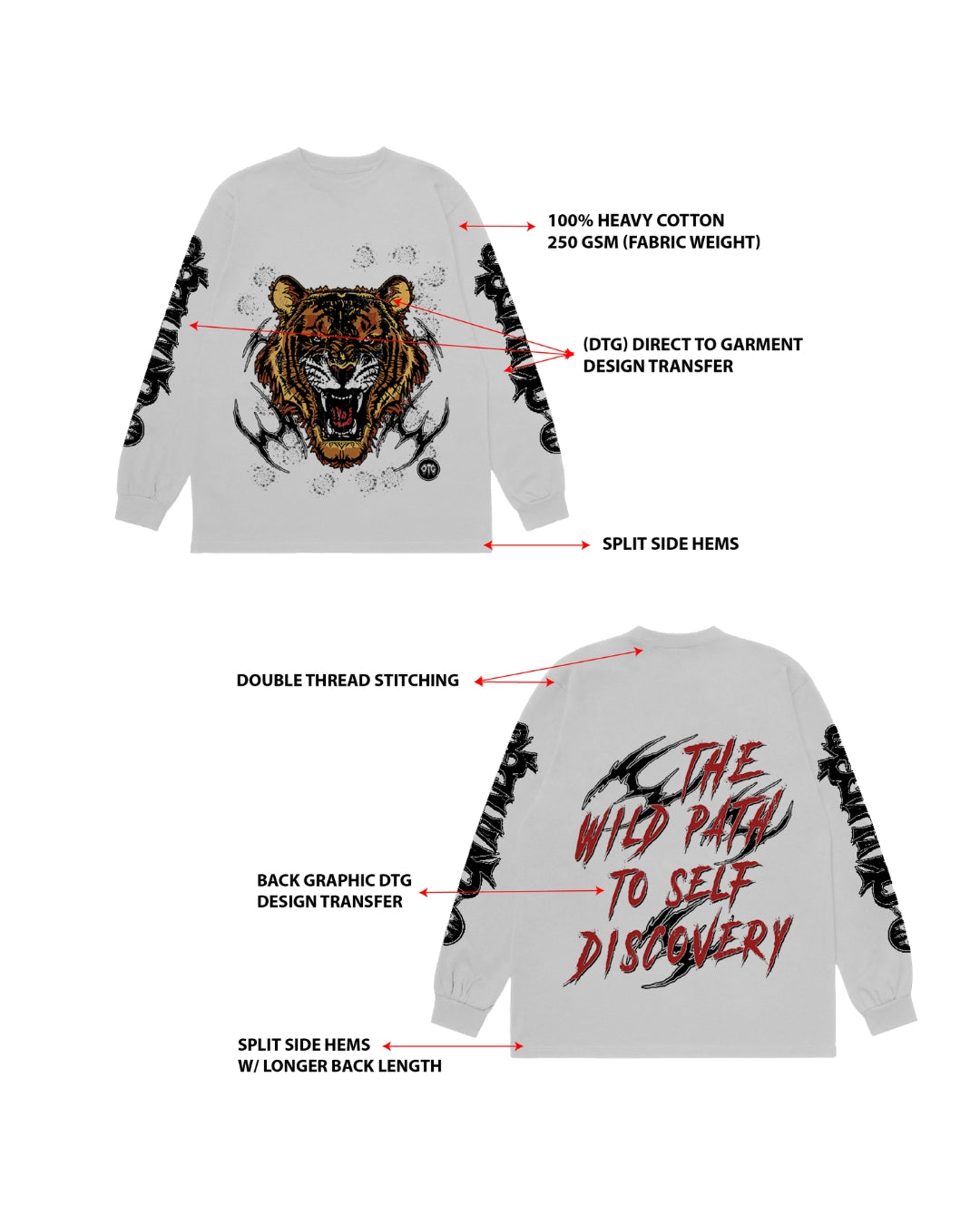 Heavy Cotton Long-sleeve (White)