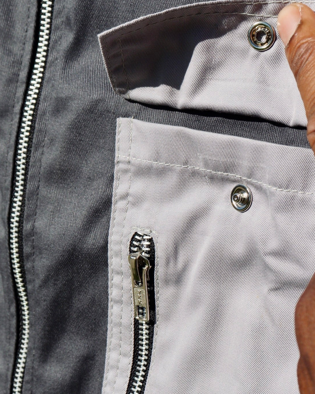 Long-Sleeves Lightweight Denim Double Zipper Shirt (Pre-order)