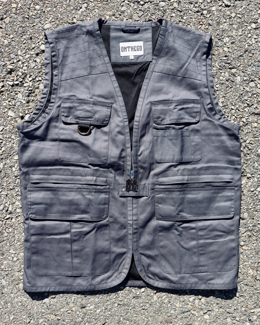 Lightweight Denim Vest in Grey (Pre-order)