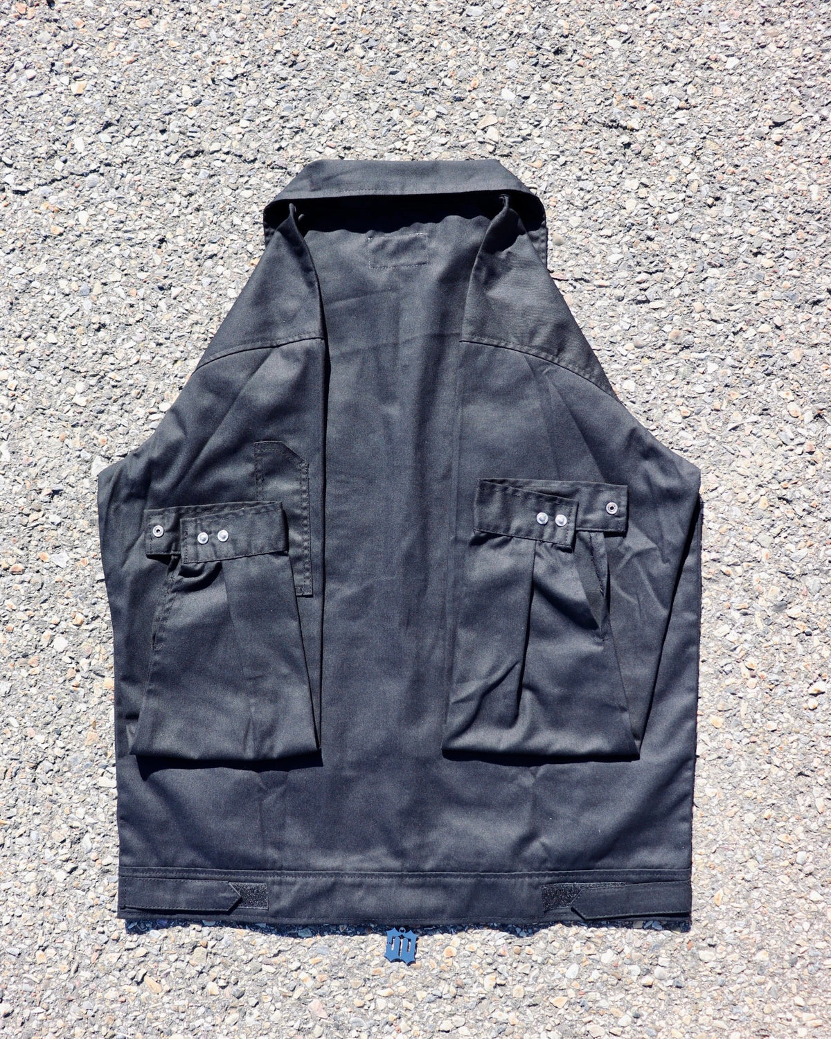 Long-Sleeves Lightweight Denim Double Zipper Shirt in Black (Pre-order)
