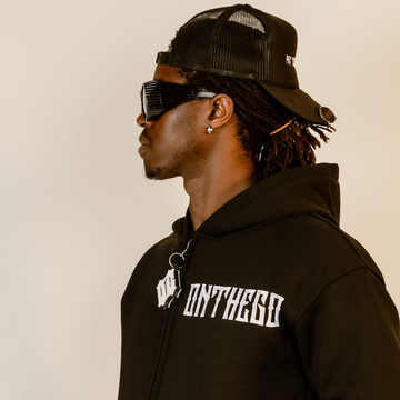 Heavy Cotton Zip-up Hoodie (Black)