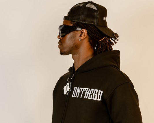 Heavy Cotton Zip-up Hoodie (Black)