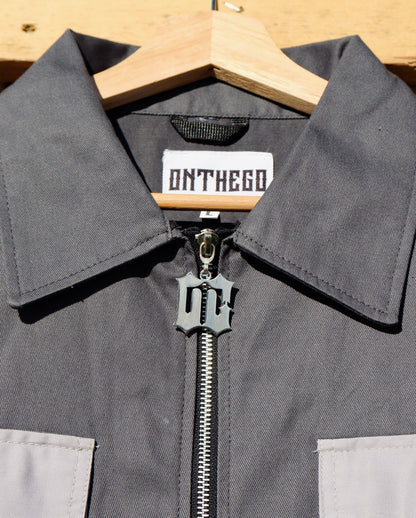 Long-Sleeves Lightweight Denim Double Zipper Shirt (Pre-order)
