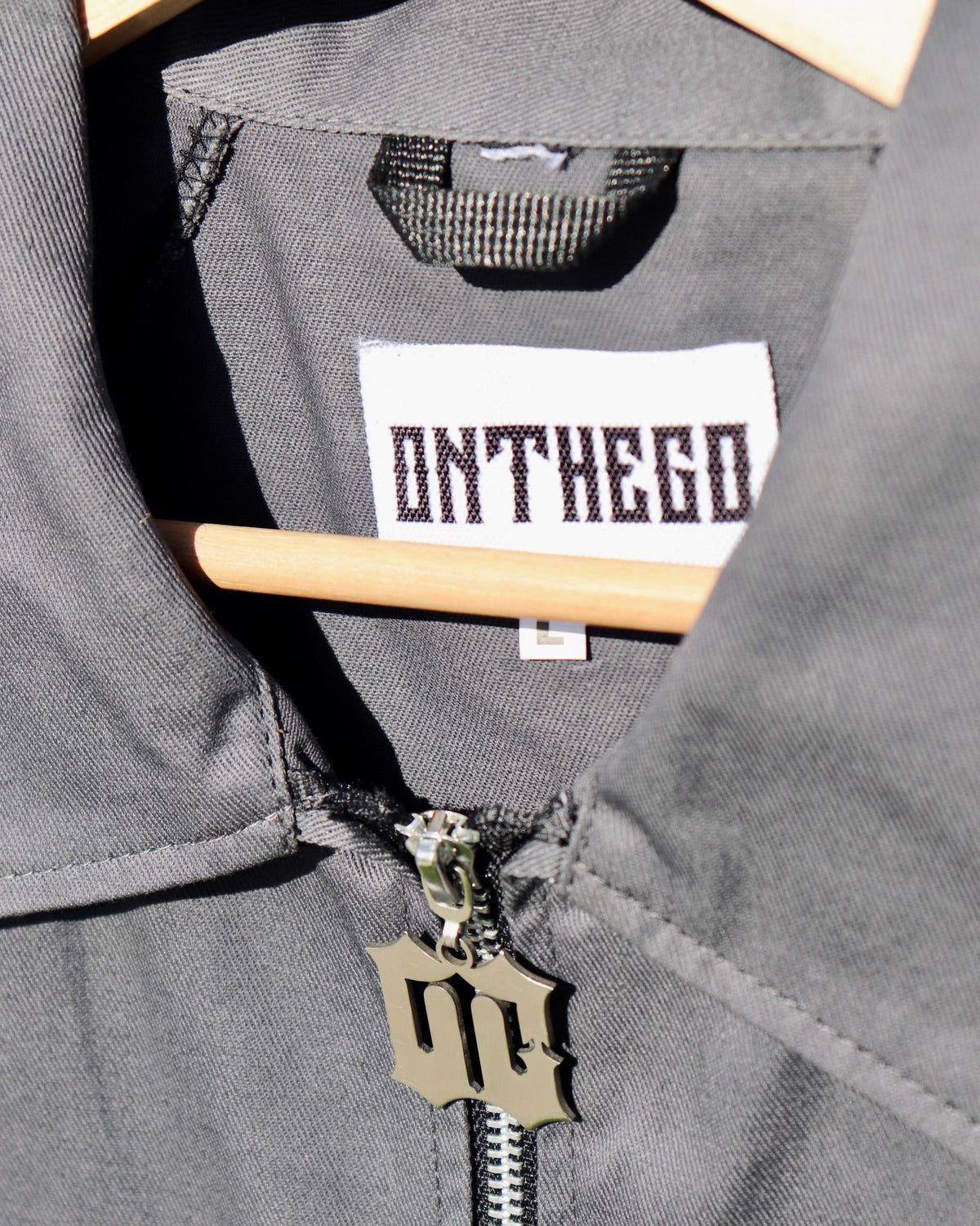 Short Sleeve Lightweight Denim Double Zipper Shirt in Silver Grey (Pre-order)