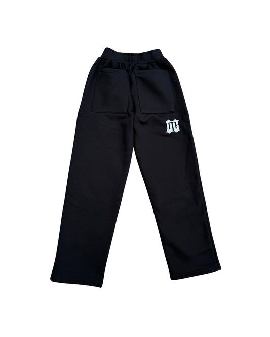 BLACK BLANK SWEATPANTS