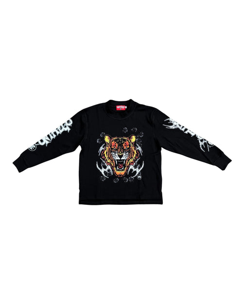 HEAVY COTTON BLACK LONG-SLEEVE
