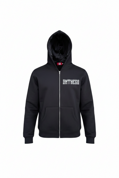 Heavy Cotton Zip-up Hoodie (Black)