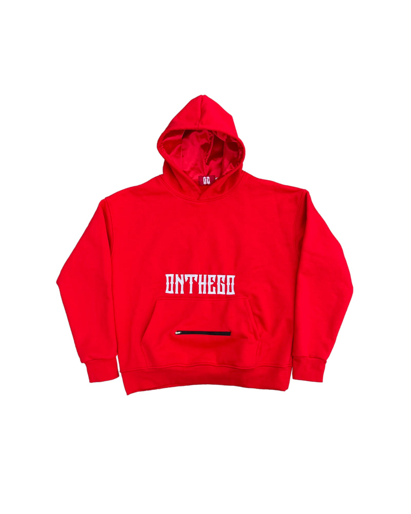 Heavy Cotton Overhead Hoodie (Red)