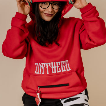 Heavy Cotton Overhead Hoodie (Red)