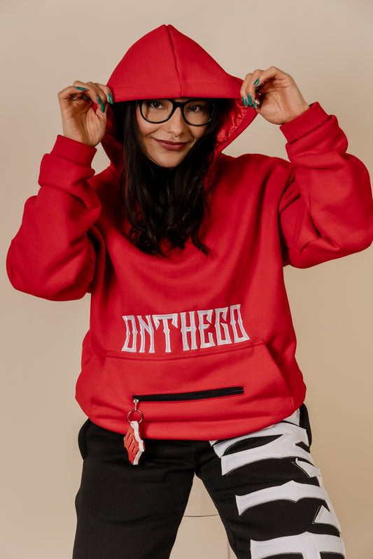 Heavy Cotton Overhead Hoodie (Red)