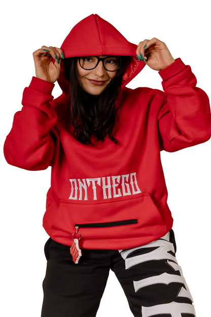 Heavy Cotton Overhead Hoodie (Red)