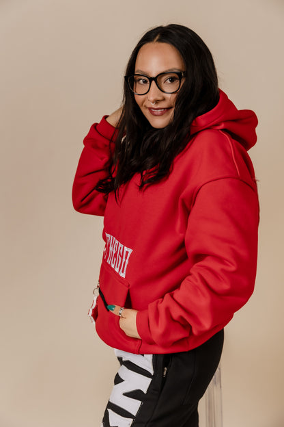 Heavy Cotton Overhead Hoodie (Red)